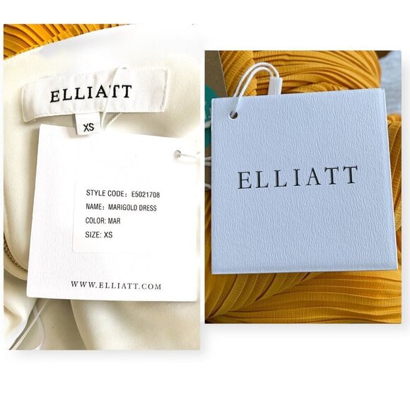 Elliatt Marigold Pleat Off-the-shoulder Dress, Size XS, New with‎ tag - Picture 6 of 10